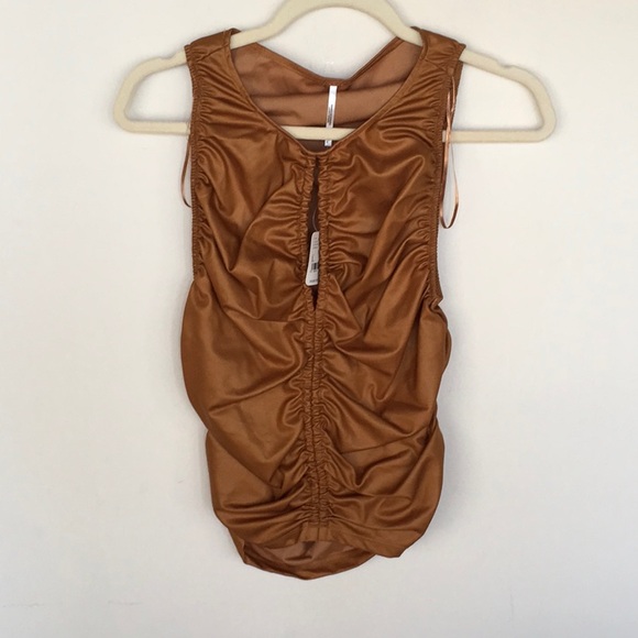 NWT Free People Ride Along Ruched Top - Picture 3 of 6